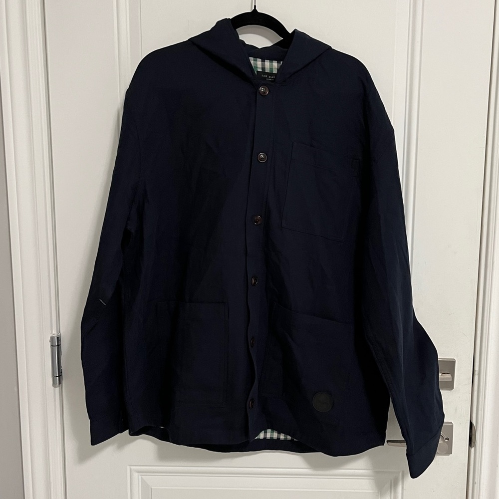 NWT - Ted Baker Men’s Cotton Hooded Jacket - Ted 6/XXL